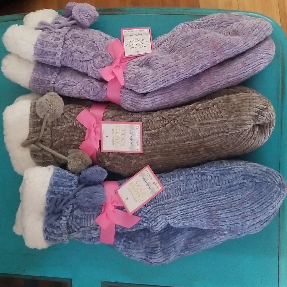 NWT- 3 pair set of Simply Southern Camper socks